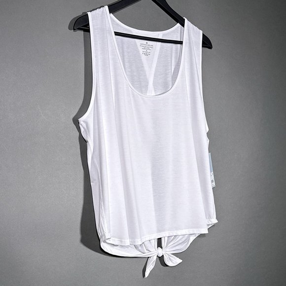 NWT Antonio Melani Sleeveless White Reflect Tank Tie Back‎ Shirt Size XL - Picture 1 of 13